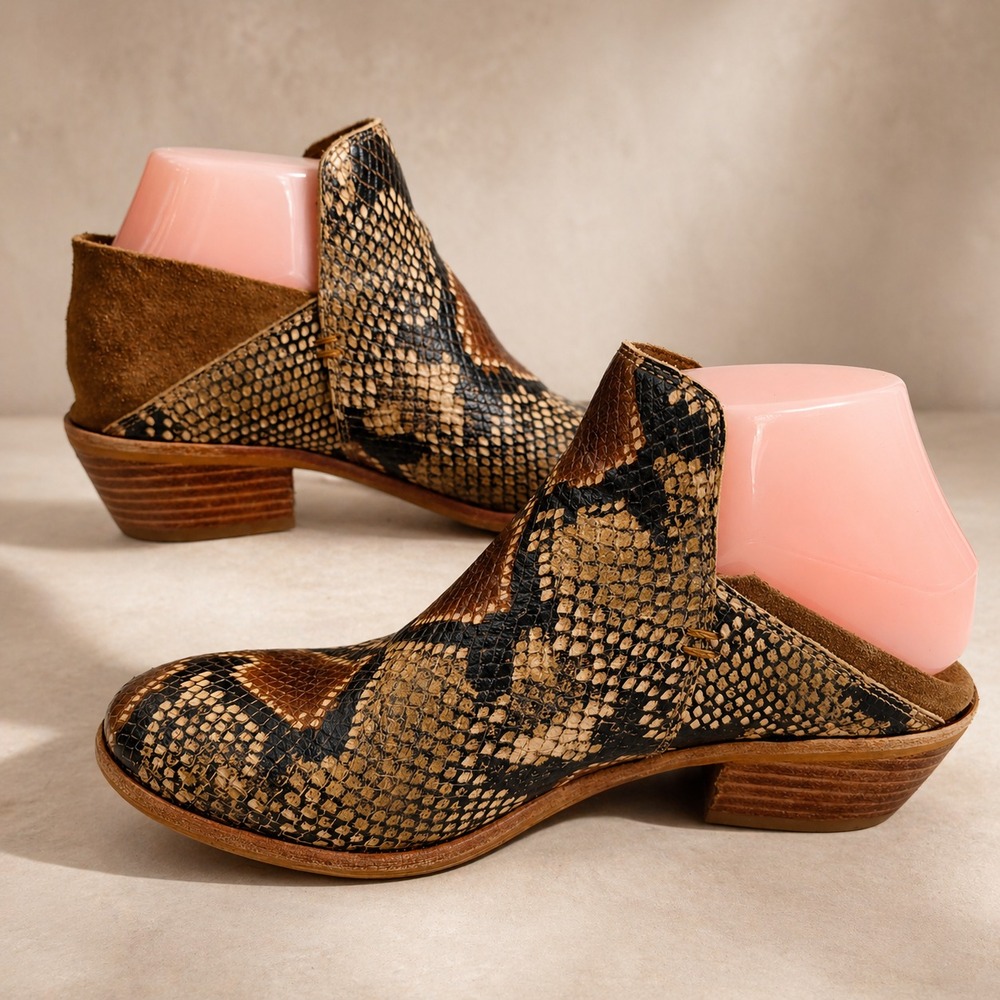 Sam Edelman Prentice Convertible Mule Snake Leather Bootie 6.5